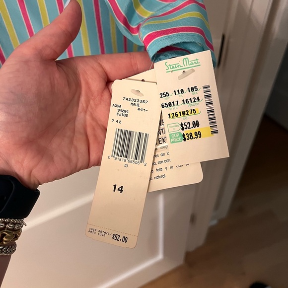 Evan-Picone long sleeve colorful stripped blouse - Picture 3 of 7